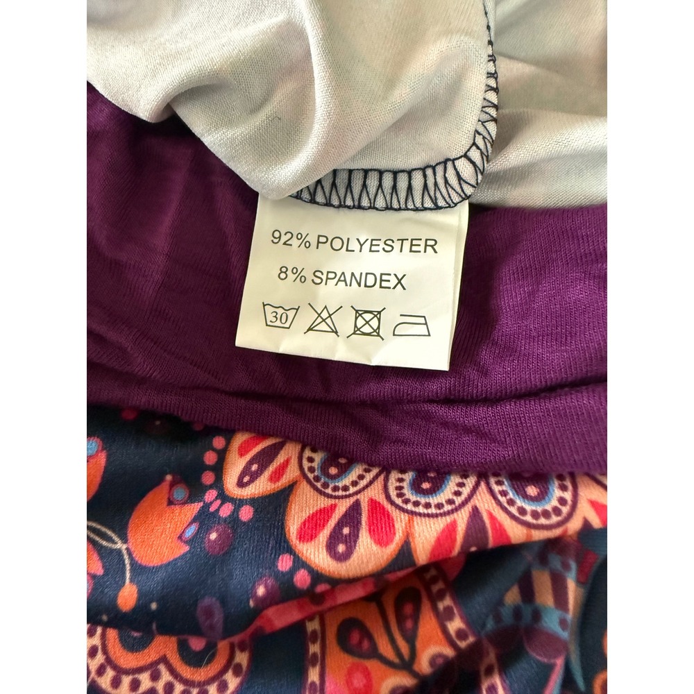 Gracyoga boho XL Paisley floral Flare Pants Purple Wide Leg Yoga pink y2k fairy - Picture 7 of 7